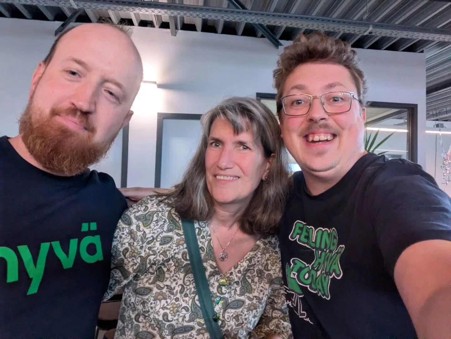Selfie of Sergii, Isolde and me