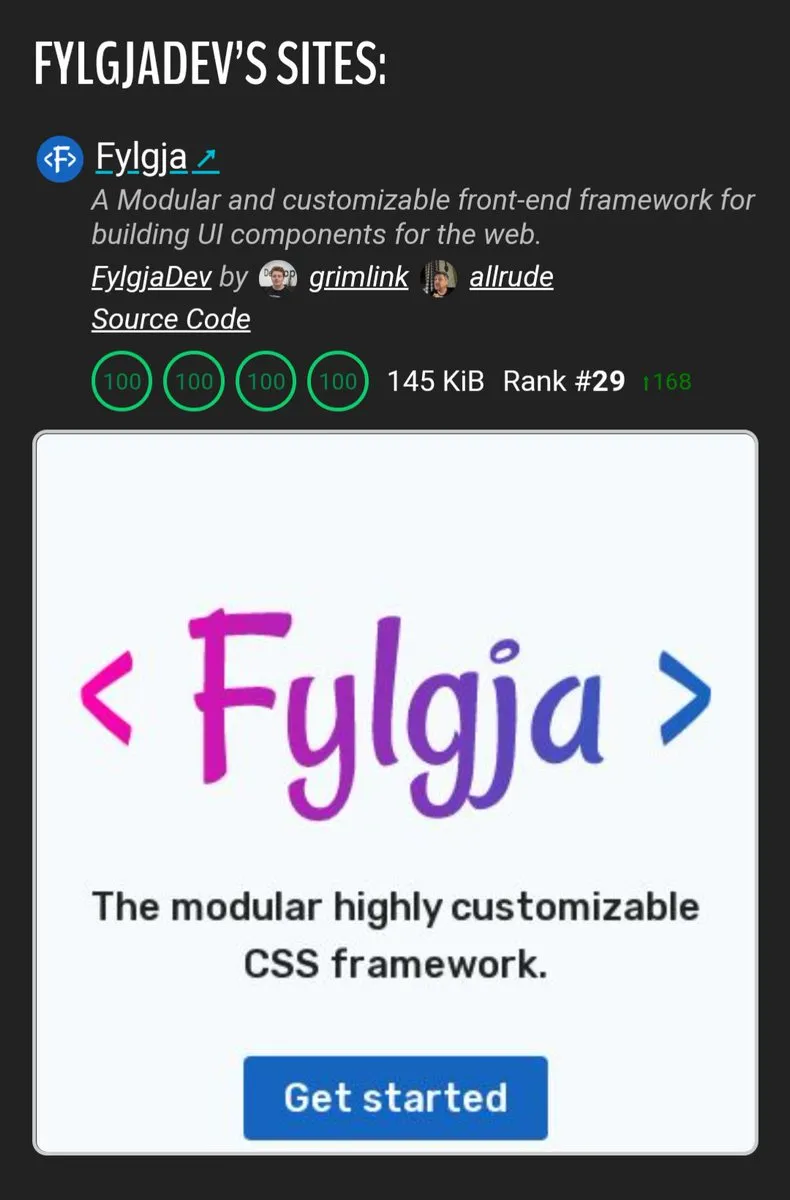 Fylgja on the Eleventy leaderboard