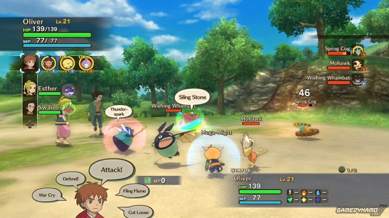 Ni no Kuni combat