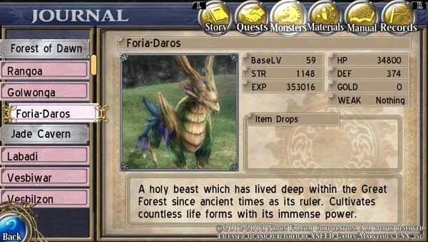 Ys: Memories of Celceta boss fight